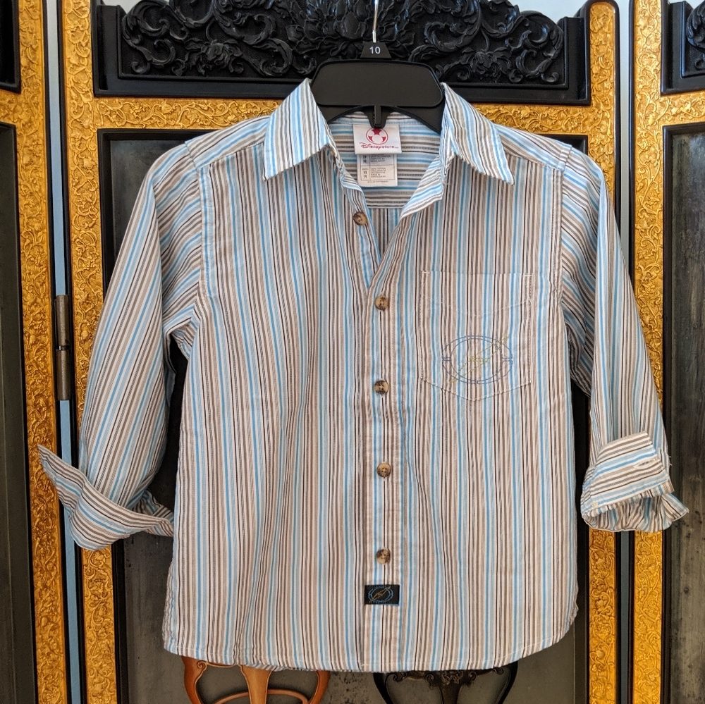 Disney Boy's Long Sleeve Button Down Shirt
